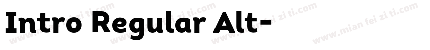 Intro Regular Alt字体转换